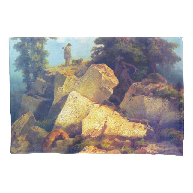 Funda De Cojín Fox Hunt Josef Navrátil Después De 1850 (Anverso)