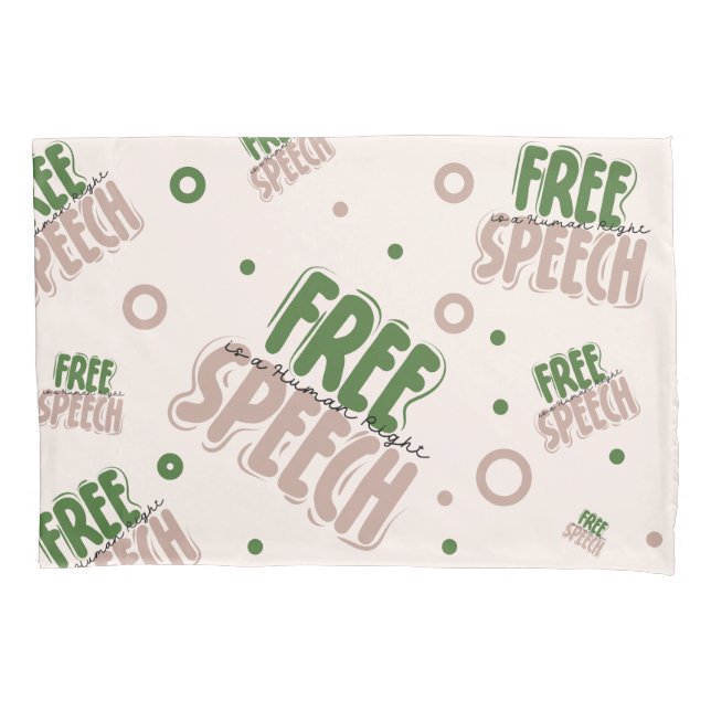 Funda De Cojín Free Speech Is a Human Right (Anverso)