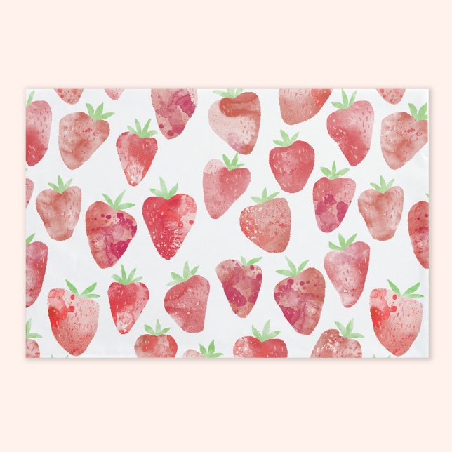 Funda De Cojín Fresa acuarela (Subido por el creador)