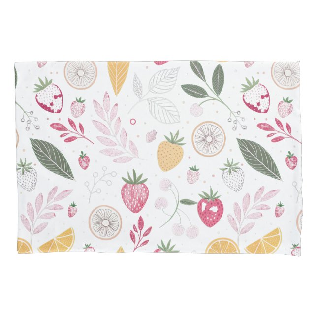 Funda De Cojín Fresa Citrus Fruto Pillowcase (Anverso)