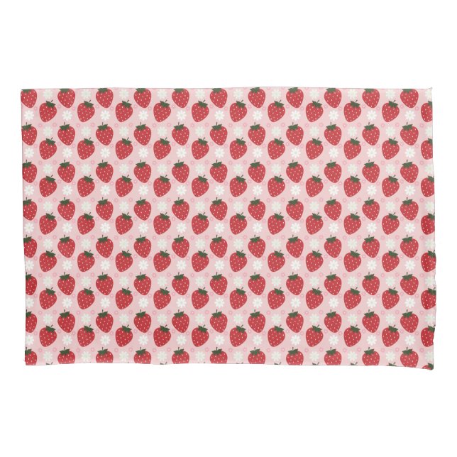 Funda De Cojín Fresa y margarita (Anverso)