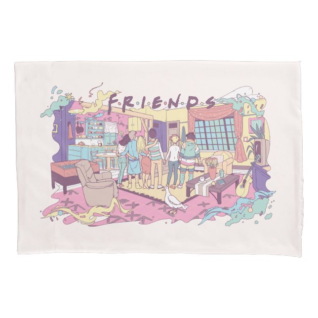 Funda De Cojín FRIENDS™ | Apartamento Dibujo Animado (Anverso)
