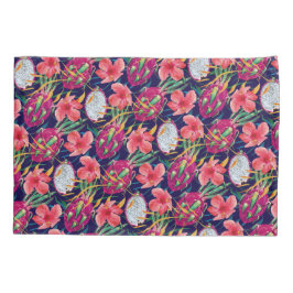 Funda De Cojín Fruta de Dragón Floral Tropical Moderna Palma Verd