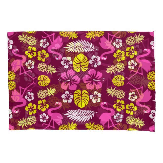 Funda De Cojín Frutas tropicales florales estampadas (Anverso-izquierdo)