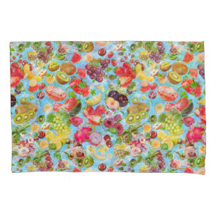 Funda De Cojín Frutas tropicales para el agua de la boca