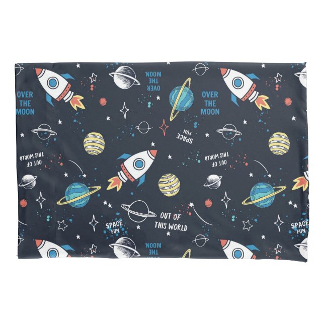 Funda De Cojín Fuera de este patrón espacial mundial (Anverso)