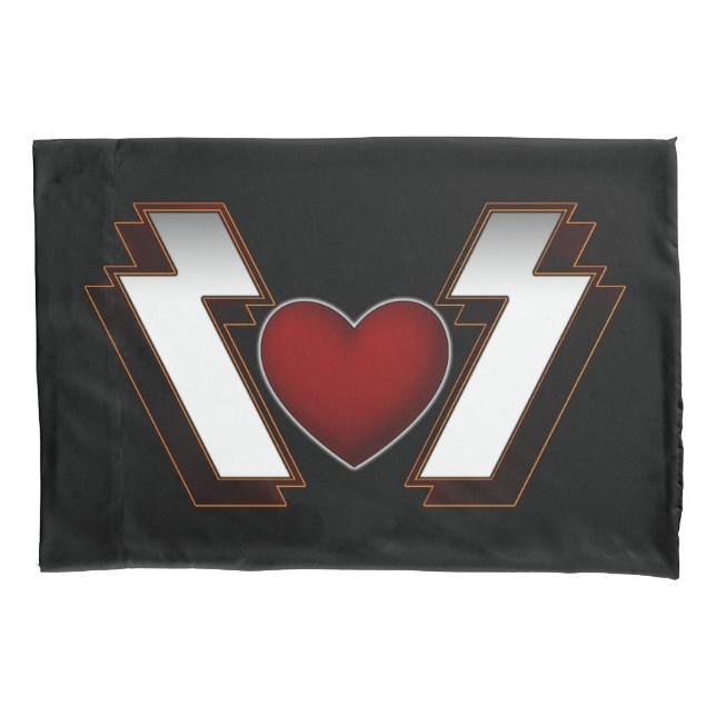Funda De Cojín Fuerte corazón Metalizado (Anverso)