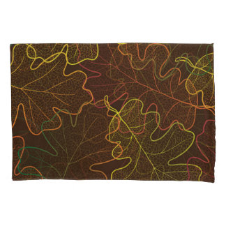 Funda De Cojín Fugas transparentes de roble, patrón otoño.