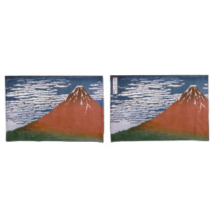 Funda De Cojín Fuji Rojo, El Volcán Aka Fujiyama Katsushika Hokus