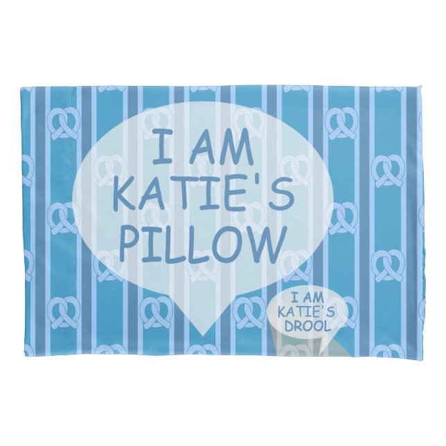 Funda De Cojín Fun and Fancy Blue Pretzel (Anverso)