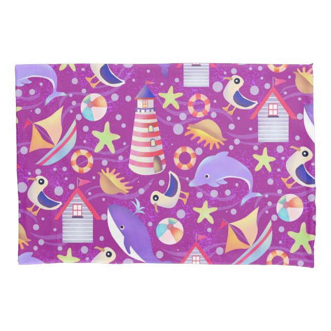 Funda De Cojín Fun Beach Magenta (Anverso)