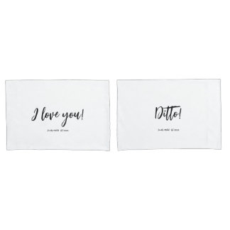 Funda De Cojín Fun Personalized Typography Couples Pillow case