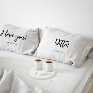 Funda De Cojín Fun Personalized Typography Couples Pillow case
