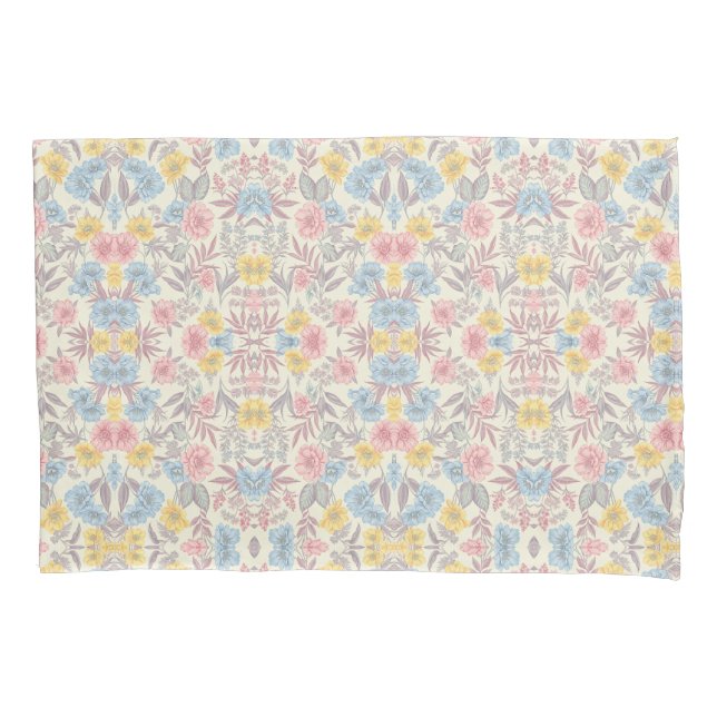  Funda de cojín Funda Botánico Acuarela – Flores   (Anverso)