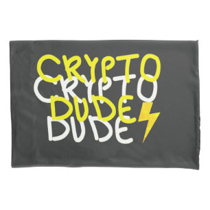 Funda De Cojín Funky Crypto Dude Energy Power Rótulo