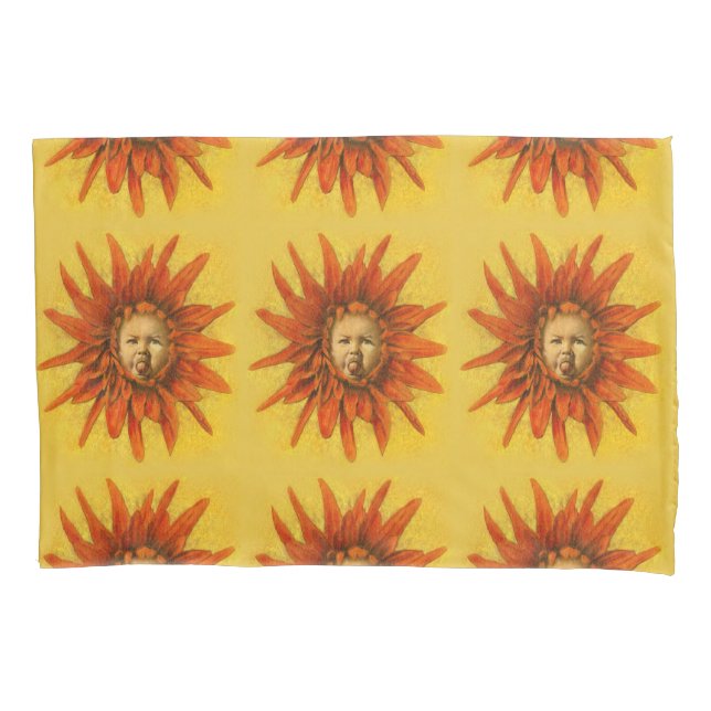 Funda De Cojín Funny Baby Flower Pillowcase (Anverso)