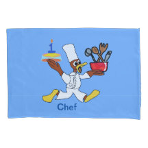 Funny Chef Blue Blue Ducky Kazoo Pillowcase