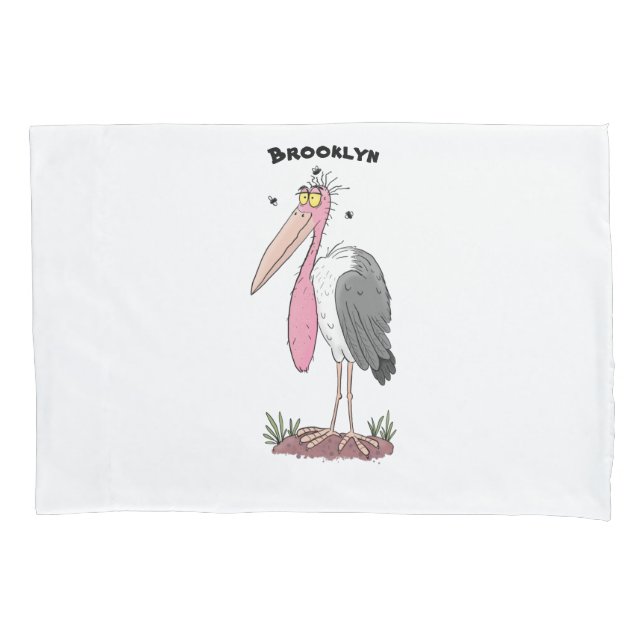 Funda De Cojín Funny marabou stork personalizado (Anverso)