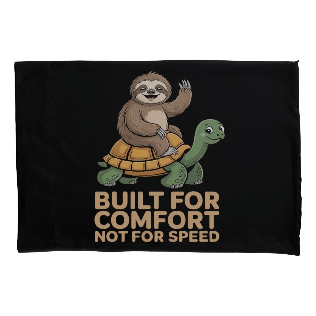 Funda De Cojín Funny Sloth Riding Turtle (Anverso)