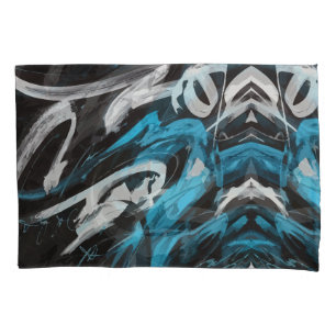 Funda De Cojín Fusión abstracta: salpicaduras de color y líneas d