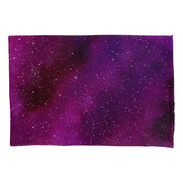 Funda De Cojín Galaxias acuáticas de color rosa púrpura (Anverso)