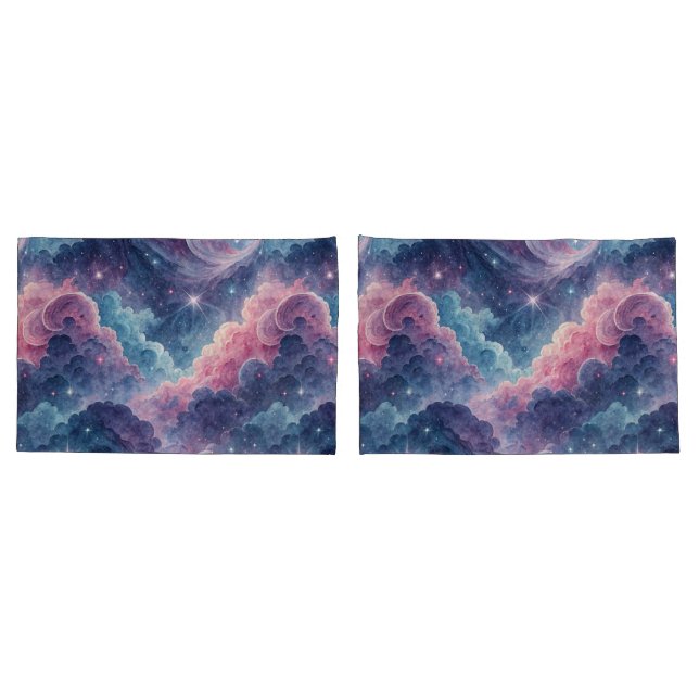 Funda De Cojín Galaxy Pillowcases – Space Themed Pillow Covers Ma (Reverso-Set)