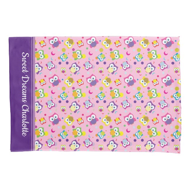 Funda De Cojín Ganado silvestre Hoot Owl Woodland (Anverso)