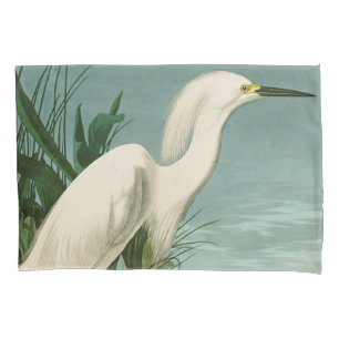 Funda De Cojín Garza Blanca de Audubon Ave Birding