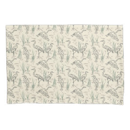 Funda De Cojín Garzas del mediodía - A lo largo del río - patrón 