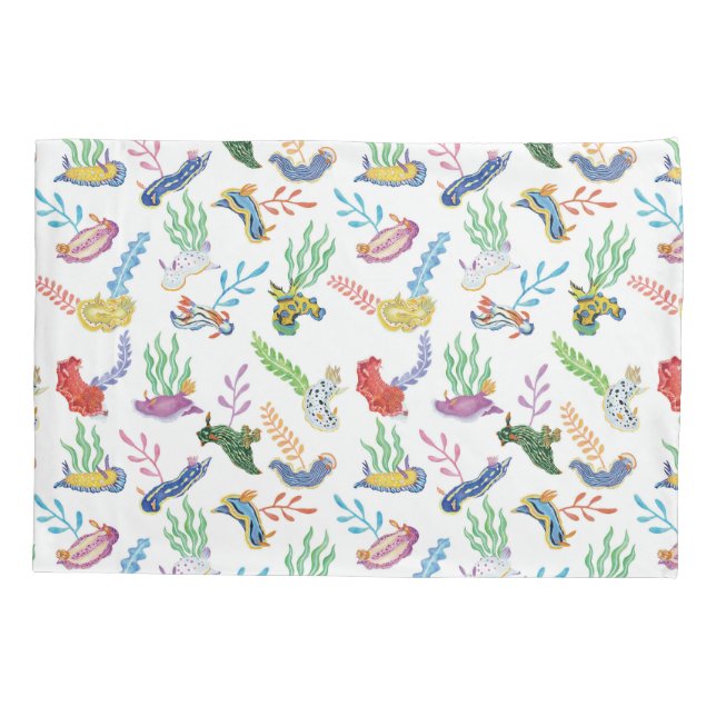 Funda De Cojín Gathering of Nudibranchs | Ocean Art Design (Reverso)
