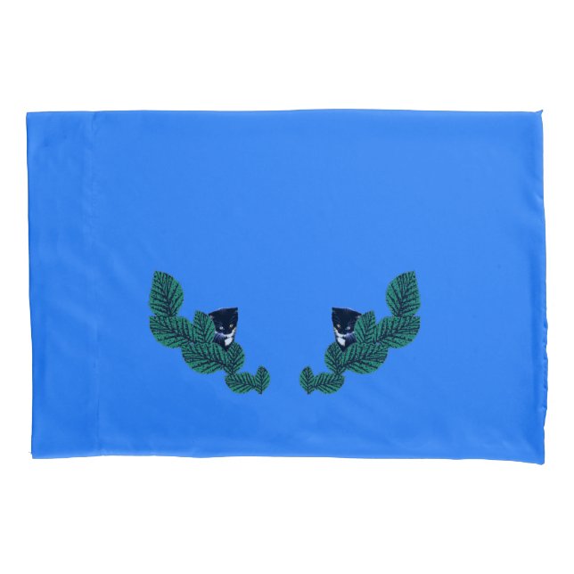 Funda De Cojín Gatitos con hojas (Anverso)