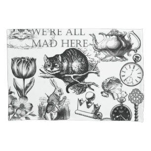 Funda De Cojín Gato de Cheshire clásico alice en el país de las m