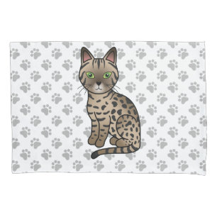 Funda De Cojín Gato de dibujos animados egipcio Mau de bronce y p