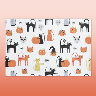 Funda De Cojín Gato de Halloween lindo