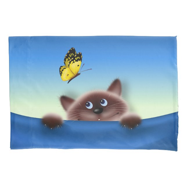 Funda De Cojín Gato en bolsillo (Anverso)