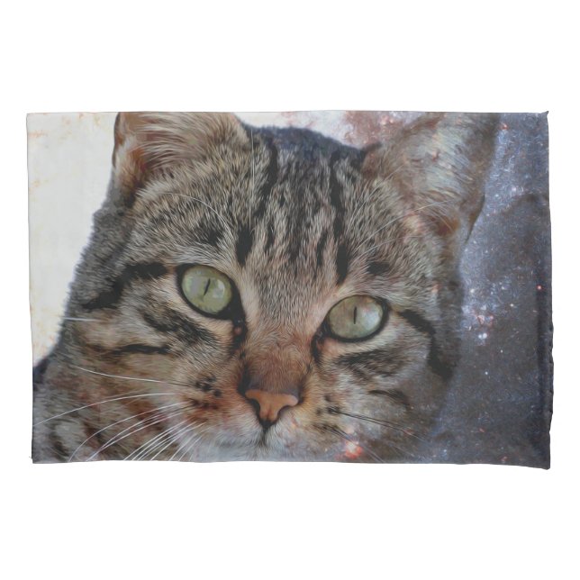 Funda De Cojín Gato espacial (Anverso)