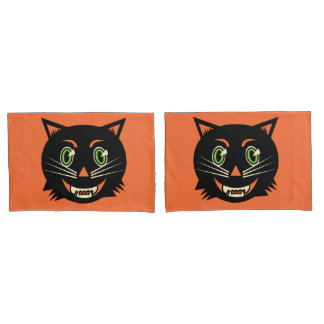 Funda De Cojín Gato negro vintage