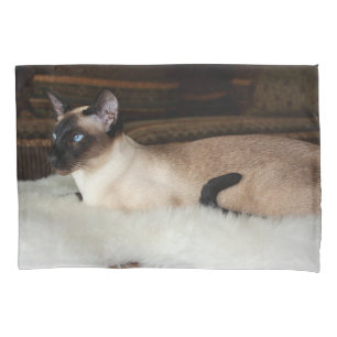 Funda De Cojín Gato siamés elegante