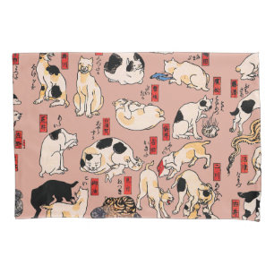Funda De Cojín gatos japoneses Ukiyo-e Funny kitty