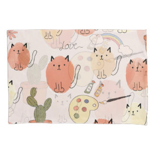 Funda De Cojín Gatos Kitty Kitten: Patrón animal lindo