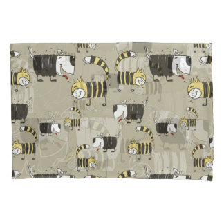 Funda De Cojín Gatos y perros: Textura divertida sin foco