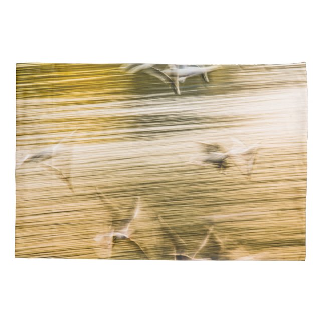 Funda De Cojín Gaviotas voladoras - abstractas (Reverso)