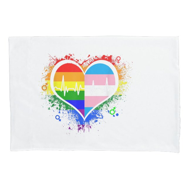 Funda De Cojín Gay Lesbian Gay Lesbiana LGBT Gay Heartbeat L (Anverso)
