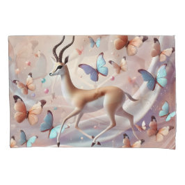 Funda De Cojín Gazelle and Butterflies Fantasy Art