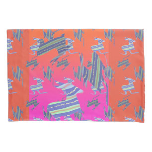 Funda De Cojín Gemelos de canguro azul arcoiris