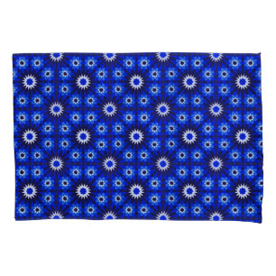 Funda De Cojín Geometría de puntos azules místicos