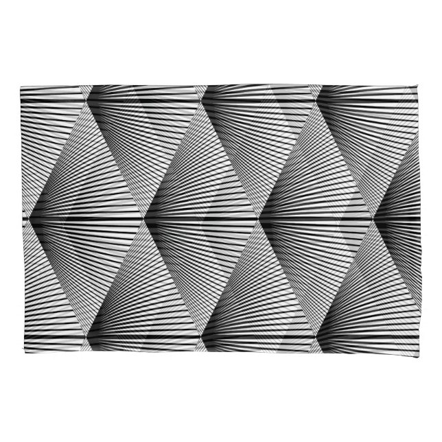 Funda De Cojín Geométrica de diamante: diseño de cosecha monocrom (Anverso)