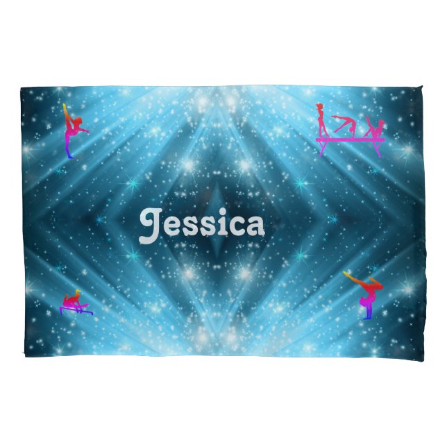 FUNDA DE COJÍN GIMNASTICS PERSONALIZADO PILLOW - AGREGAR SU NOMBR (Anverso)