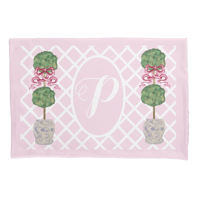 Funda De Cojín Ginger Jar Jars Topiary Basket Pi (Anverso)