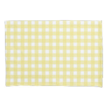 Gingham blanco y amarillo pálido